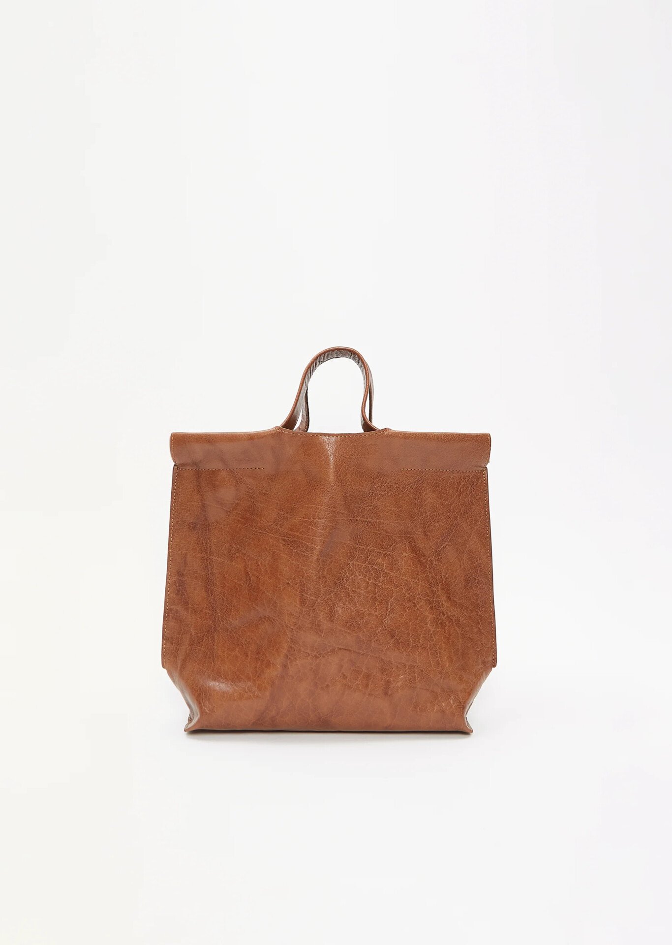 SAC SHOPPER S TUMBLED COGNAC