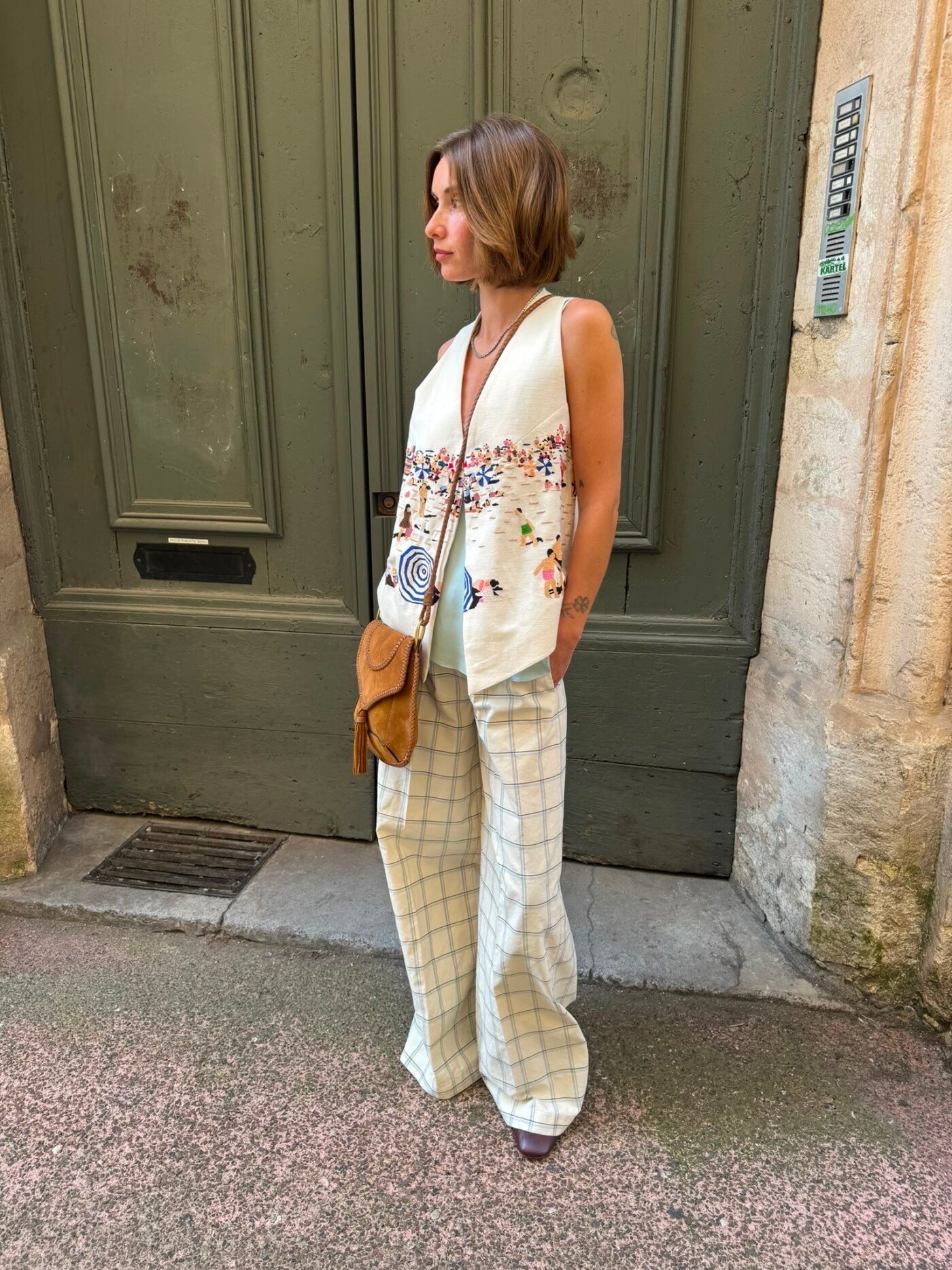 PANTALON FORTE FORTE 14537 MY PANTS CARREAUX – Image 2