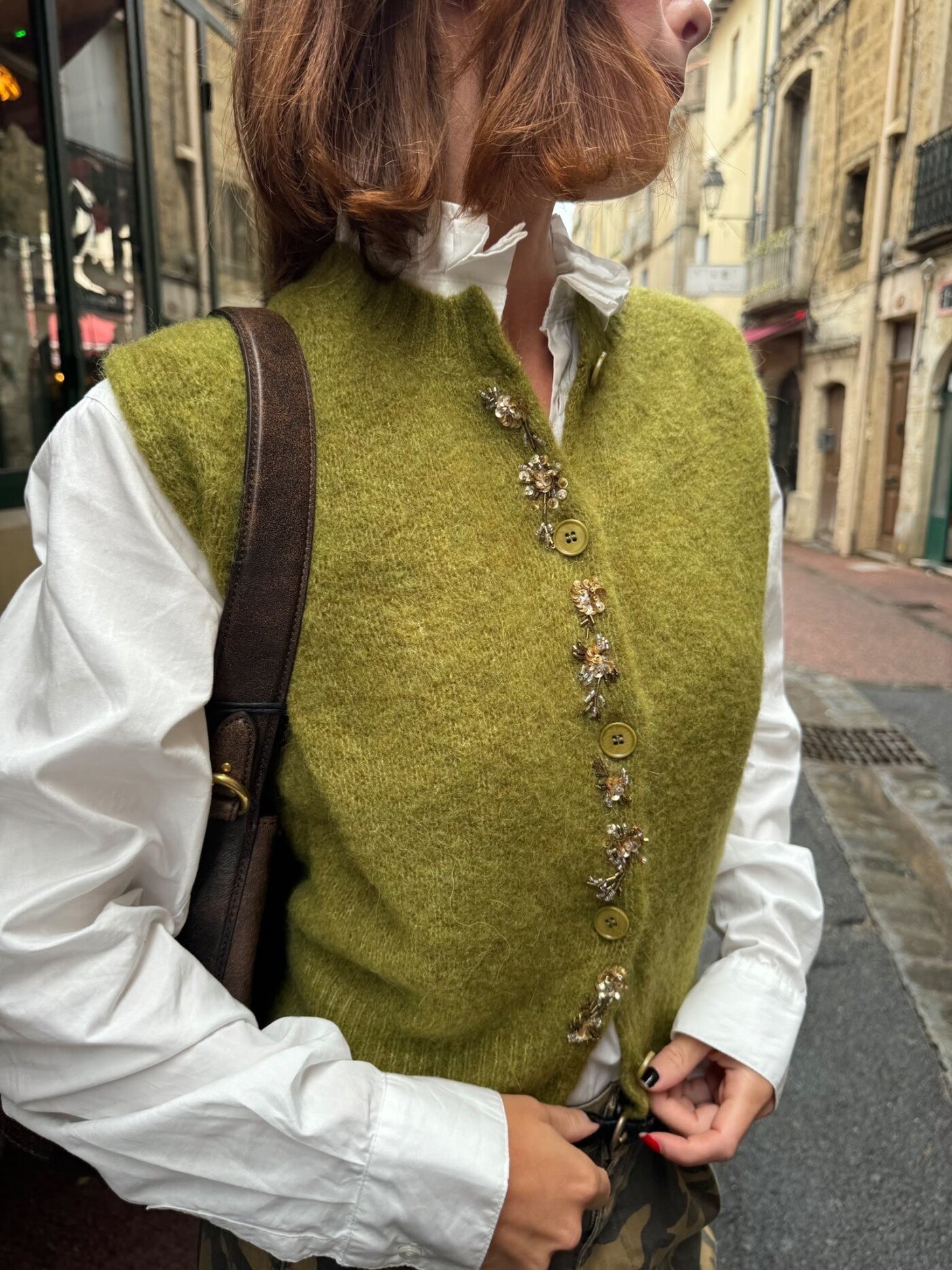 GILET FORTE FORTE 15549 MY KNIT VERT 2