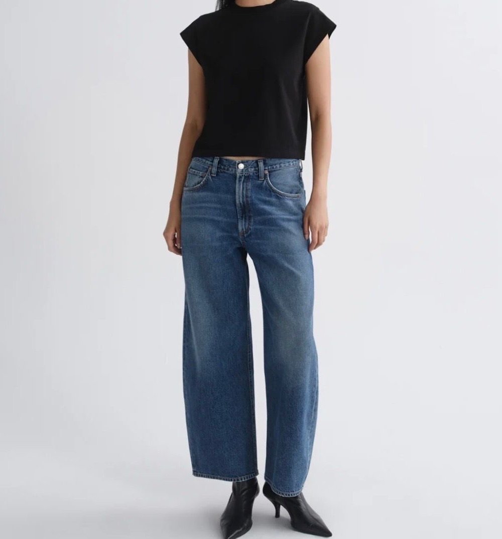 JEAN AGOLDE LOW CURVE BLEU 1