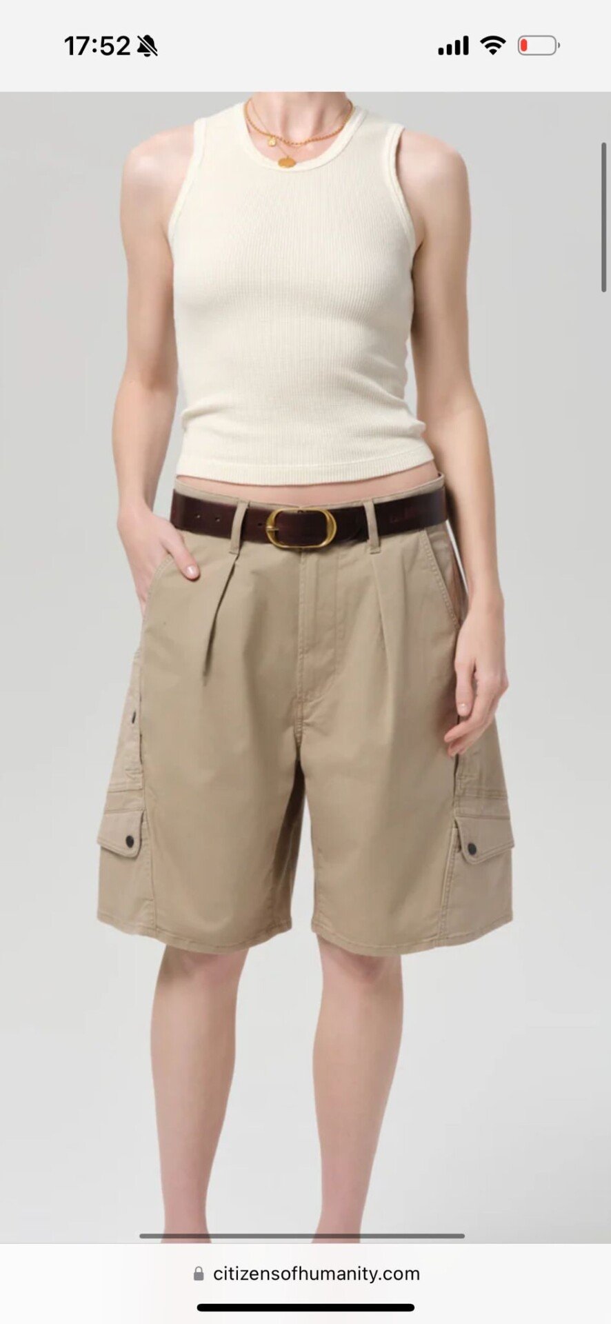 SHORT CITIZENS OF HUMANITY FLIGHT BEIGE 1