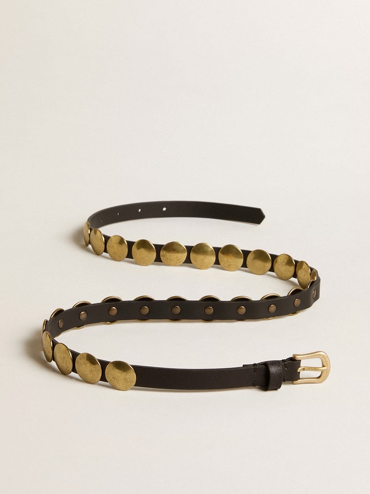 CEINTURE GOLDEN GOOSE BELT TRINIDAD NOIR 2