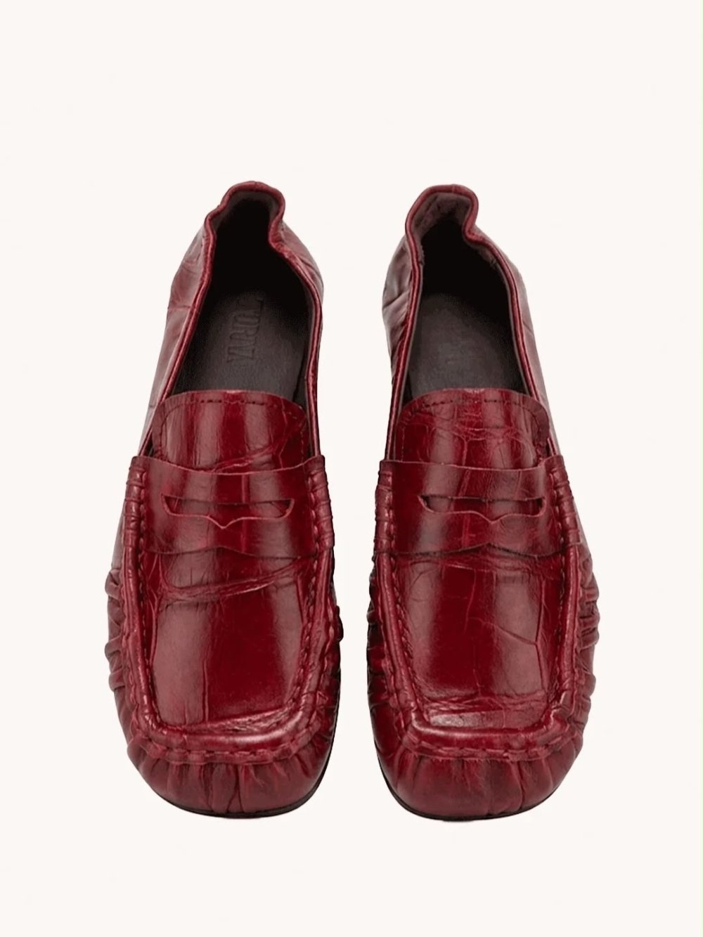 MOCASSIN TORAL PENNY CROCO BORDEAUX 1