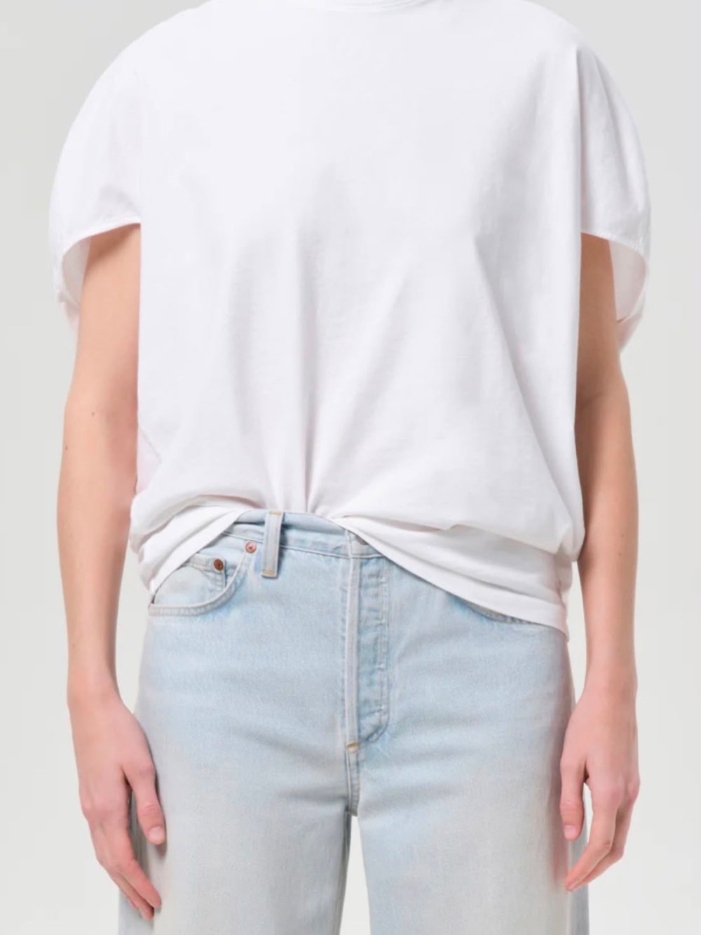T-SHIRT AGOLDE SOULINE BLANC