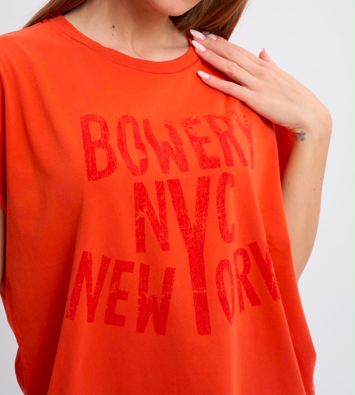 TEE SHIRT BOWERY NYC ORANGE 2