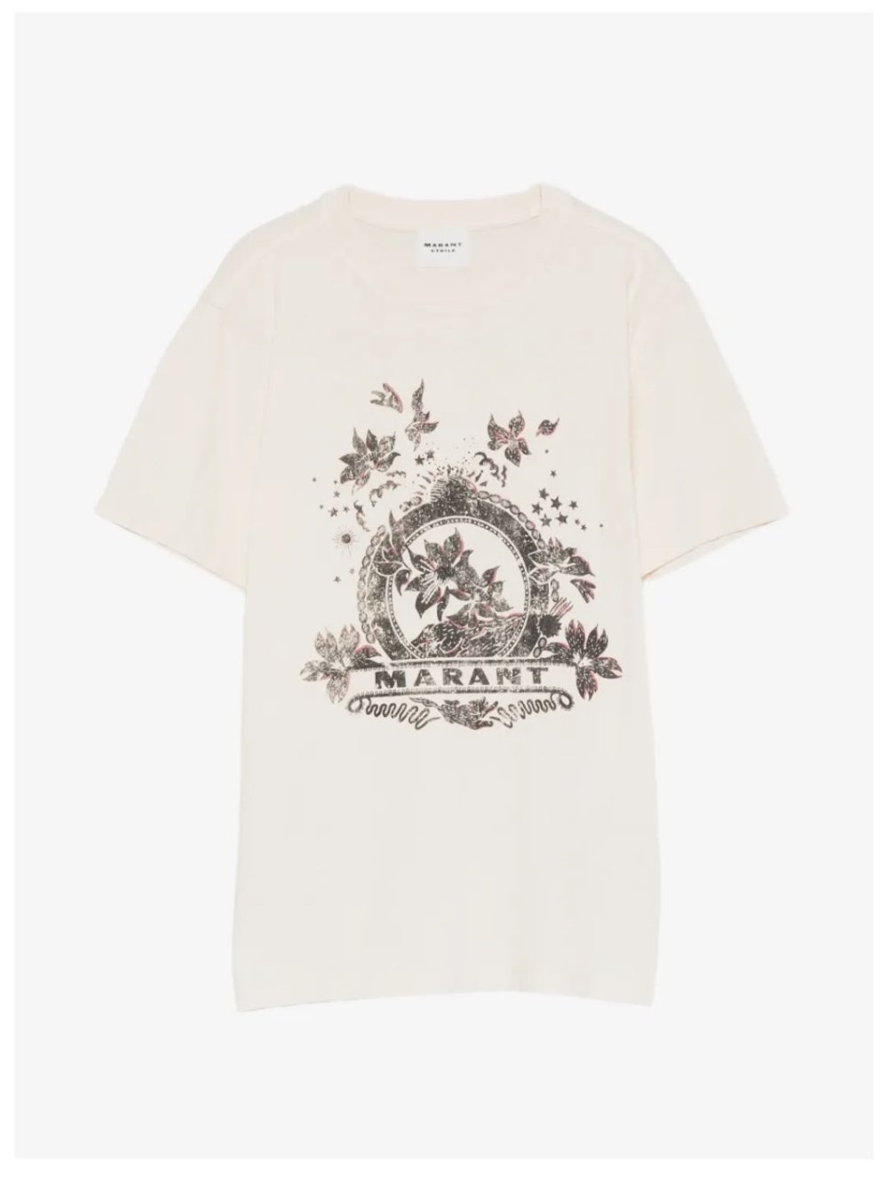 TEE SHIRT ISABEL MARANT ZEWEL FLEUR ECRU 1