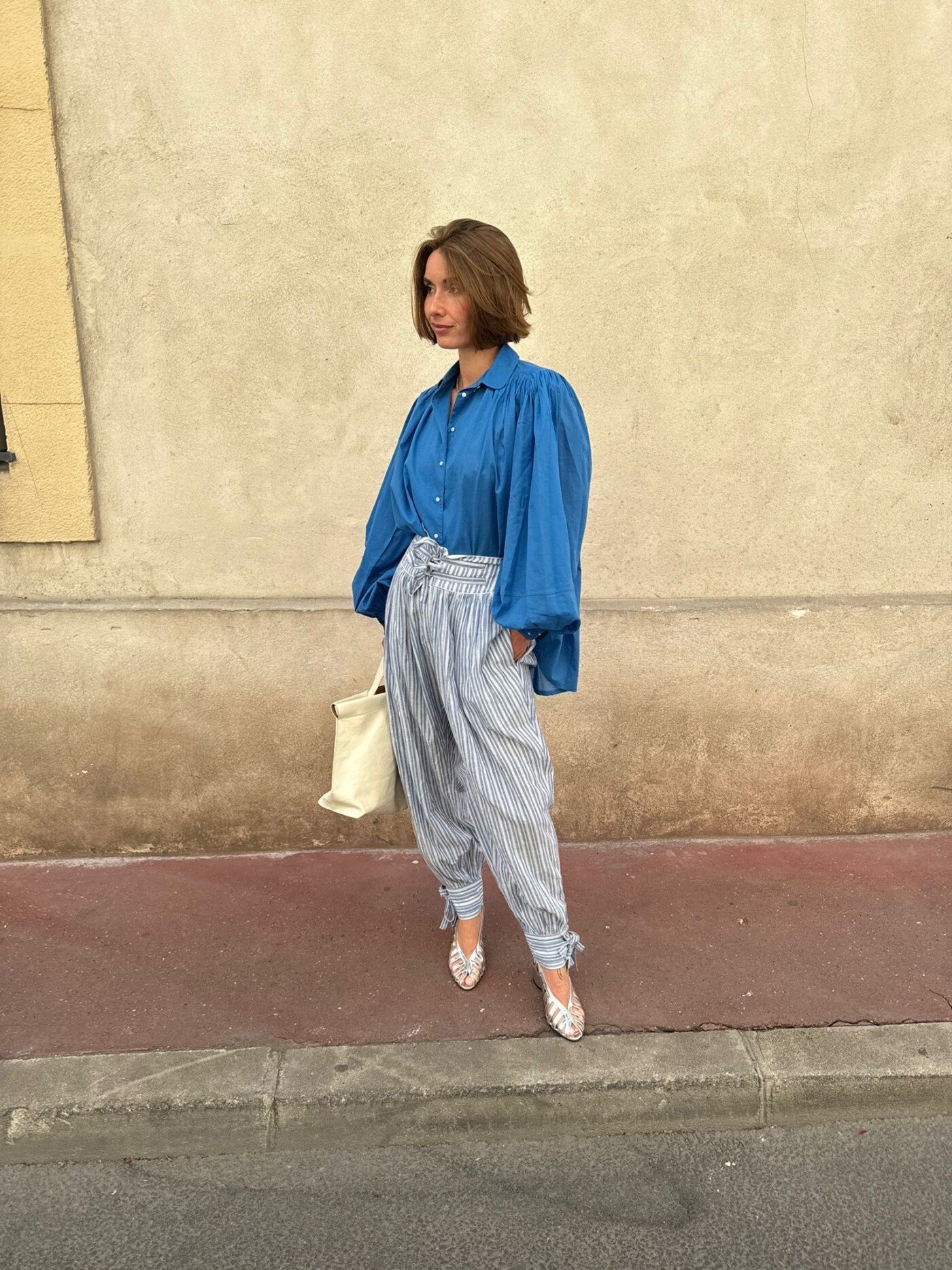 BLOUSE LAURENCE BRAS IRENE BLEU – Image 2