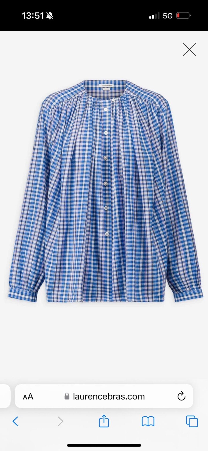 BLOUSE LAURENCE BRAS CALUMET BLEU