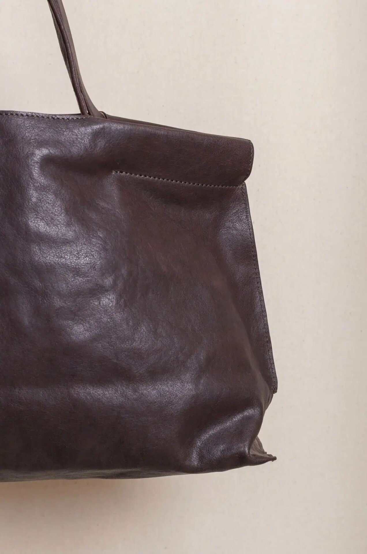 SAC SHOPPER MIDI MAT MARRON – Image 2