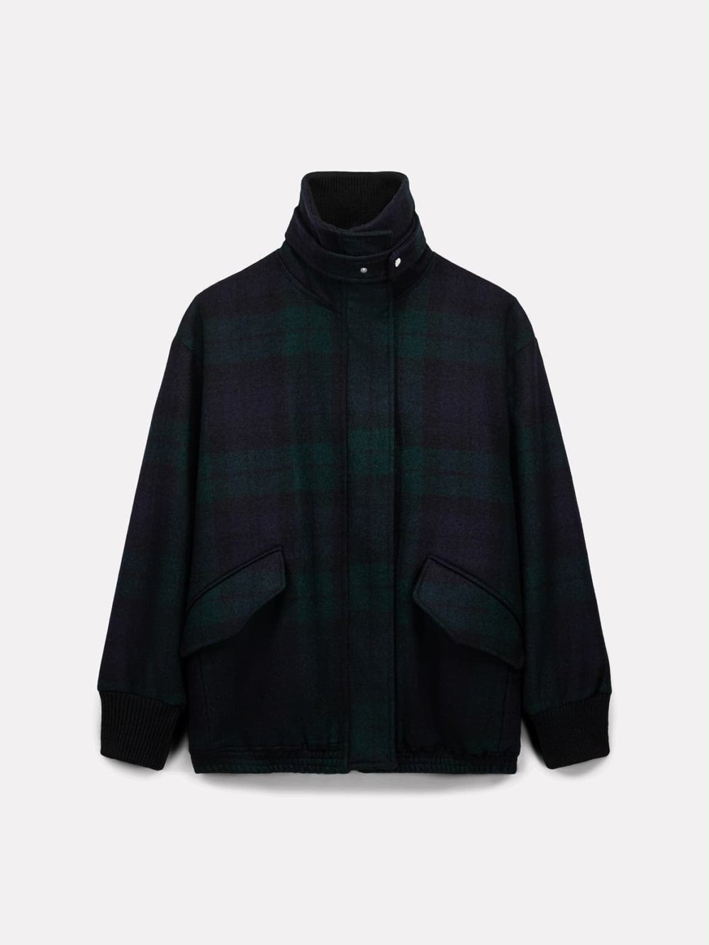 BLOUSON ROSEANNA FOX TARTAN NAVY 1