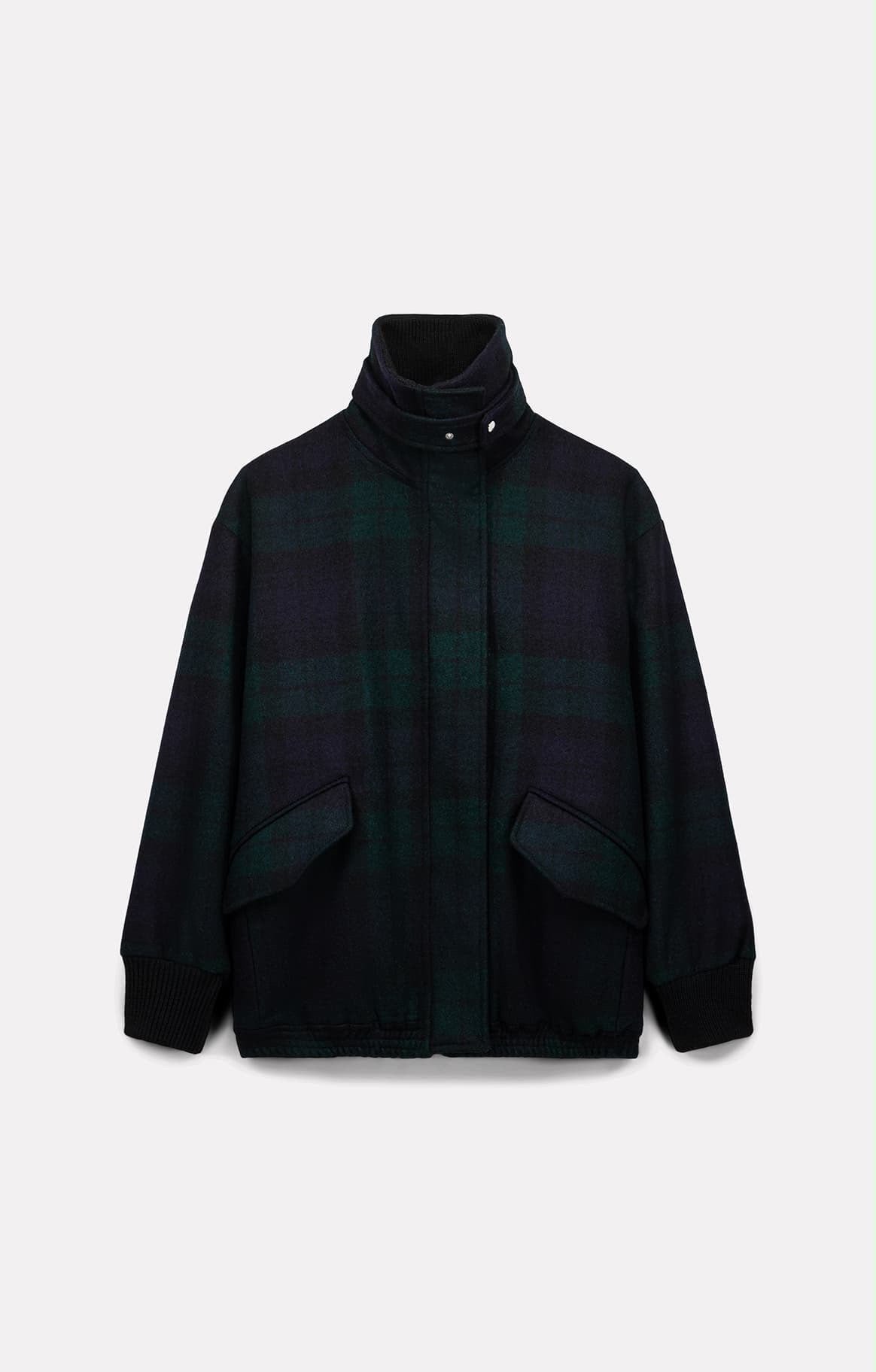 BLOUSON ROSEANNA FOX TARTAN NAVY 1