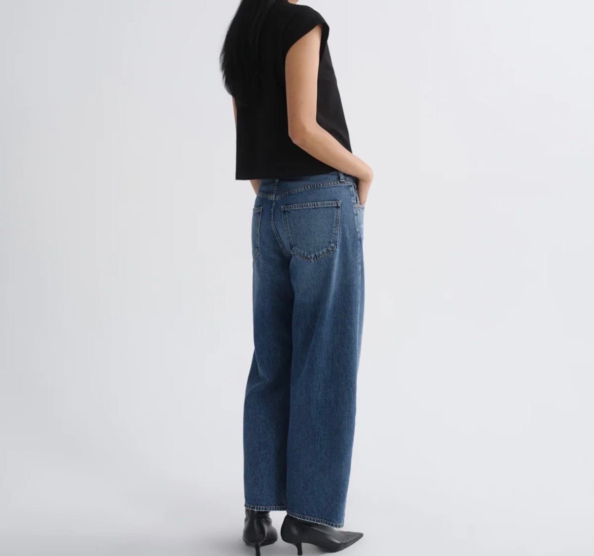 JEAN AGOLDE LOW CURVE BLEU 2