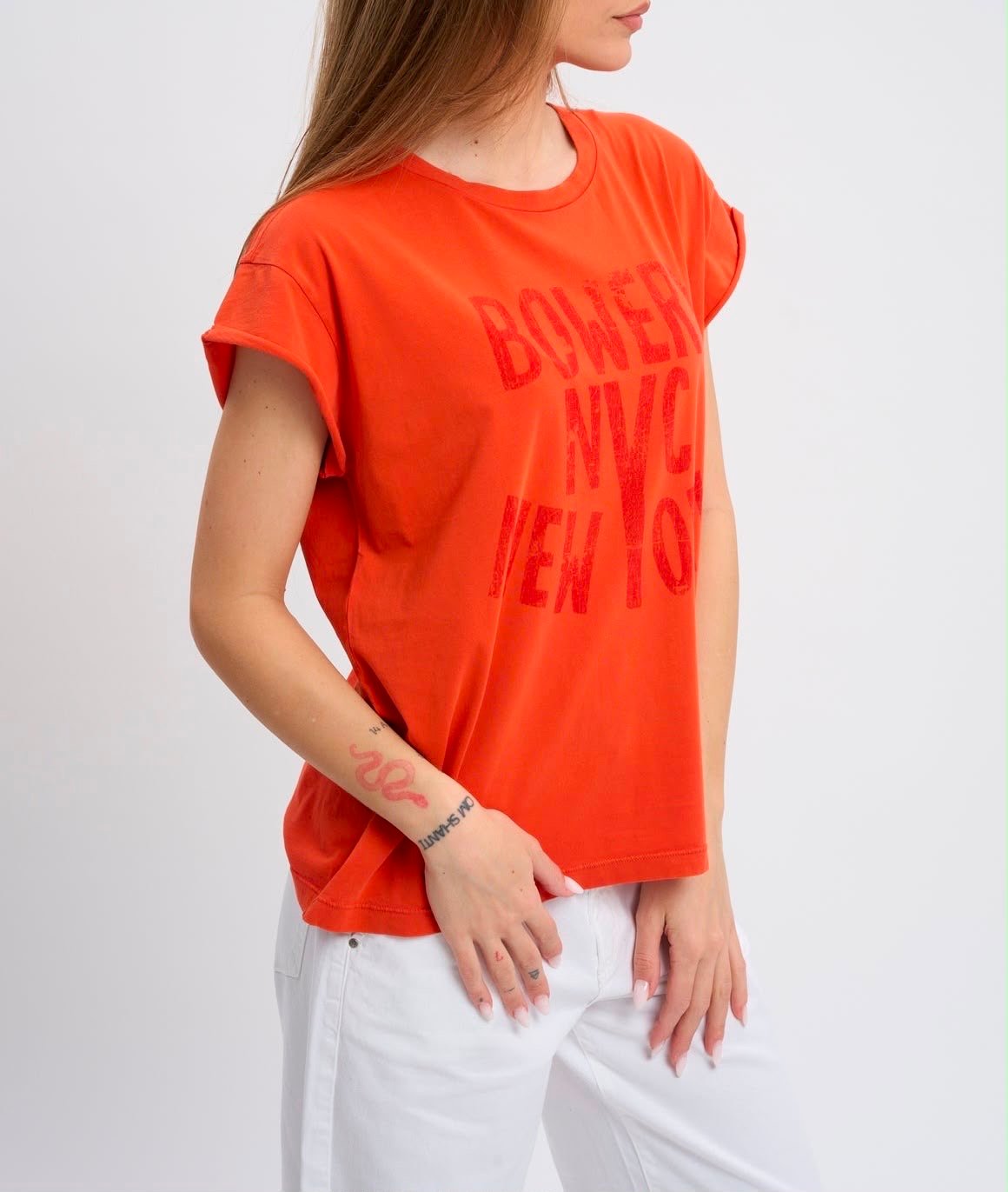 TEE SHIRT BOWERY NYC ORANGE 1