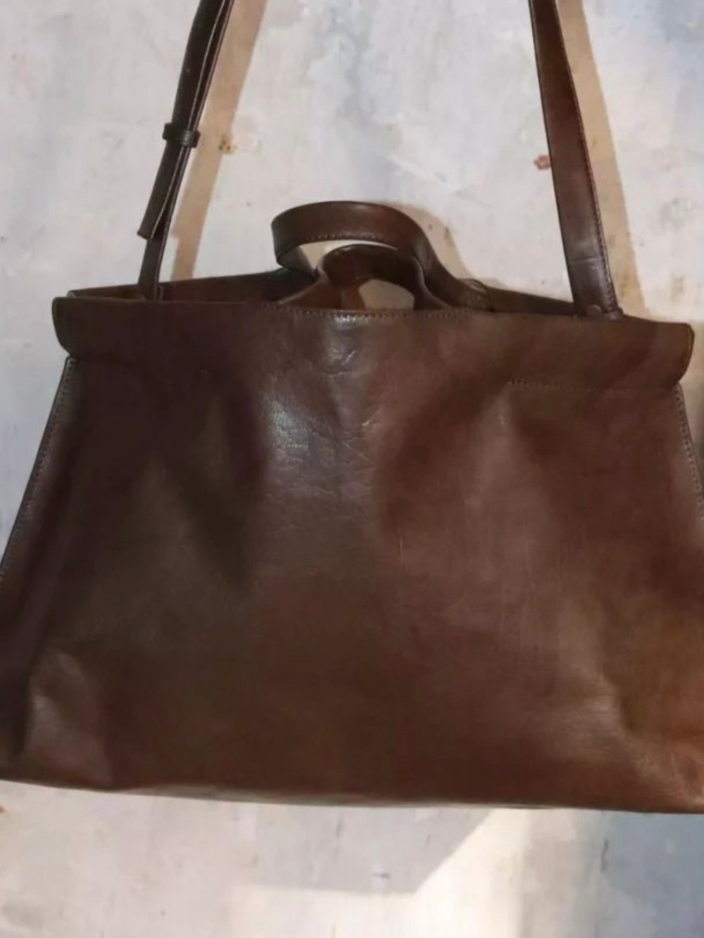 SAC BEA MOMBAERS SHOPPER MIDI TUMBLED OLIVE