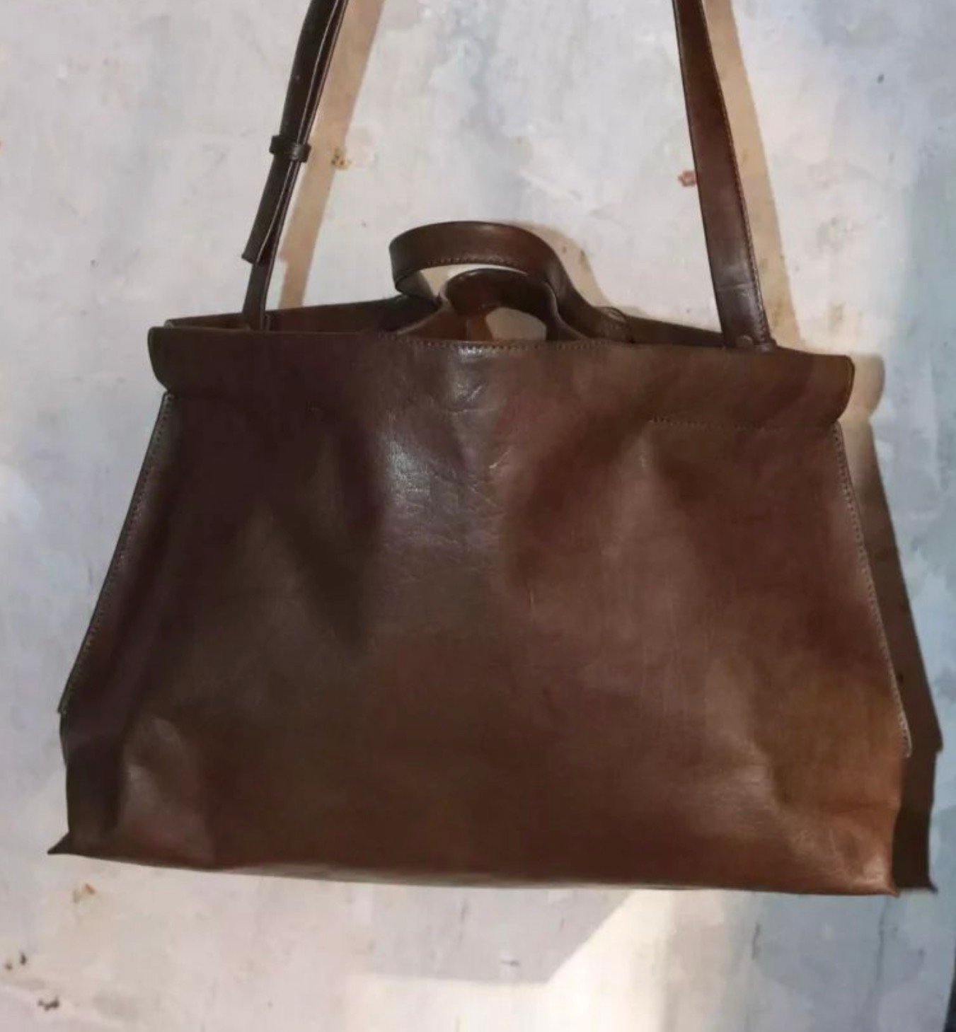 SAC BEA MOMBAERS SHOPPER MIDI TUMBLED OLIVE