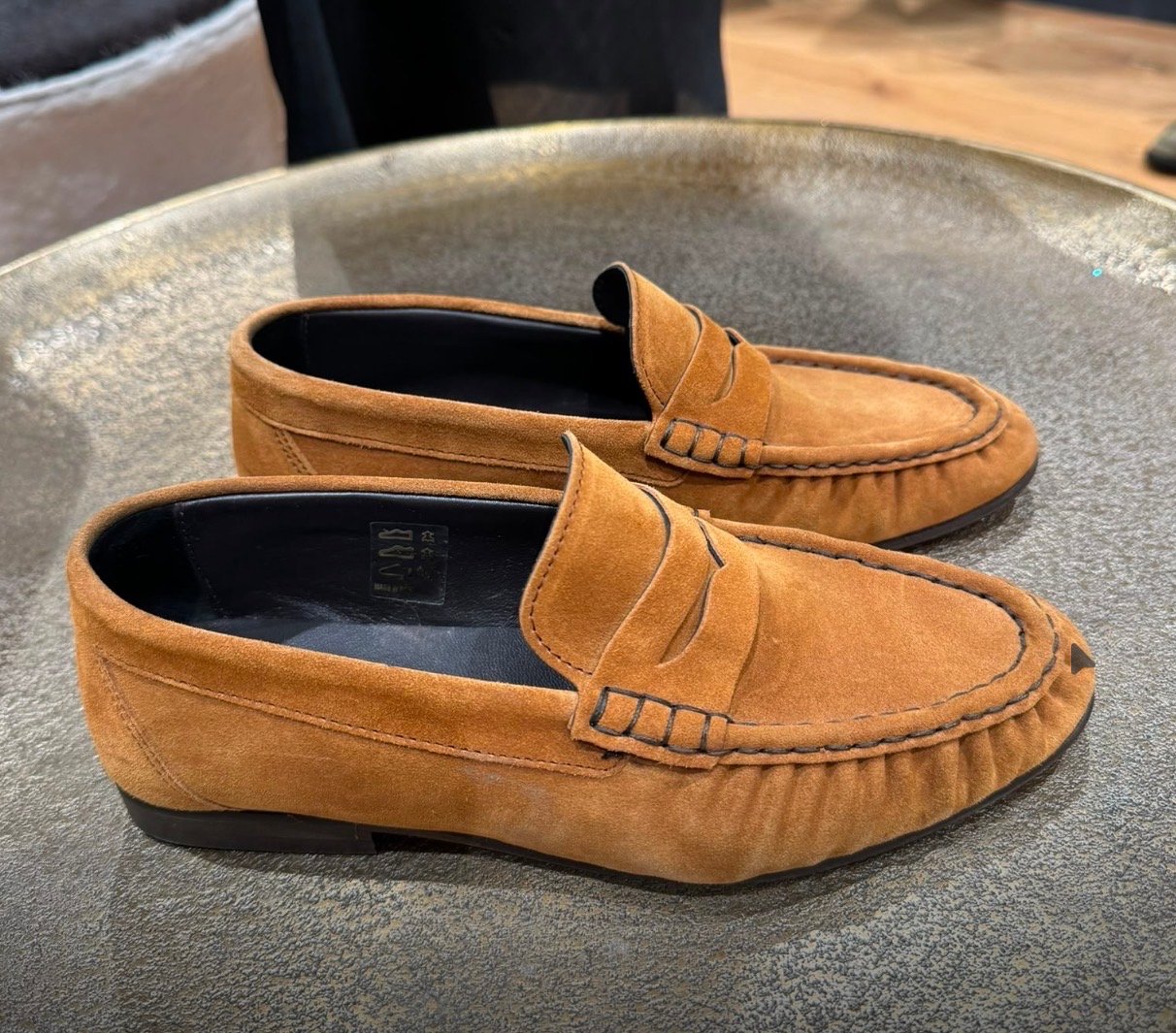MOCASSINS POSA PENNY LOAFER WRINKLE COGNAC – Image 2