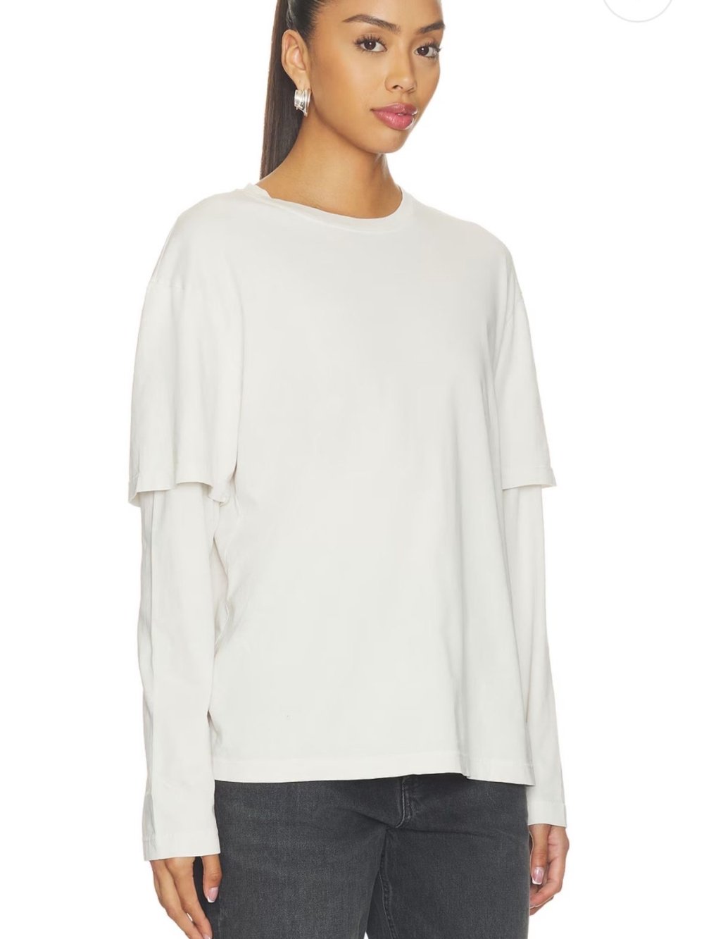 TEE-SHIRT AGOLDE LOIS BEIGE 1